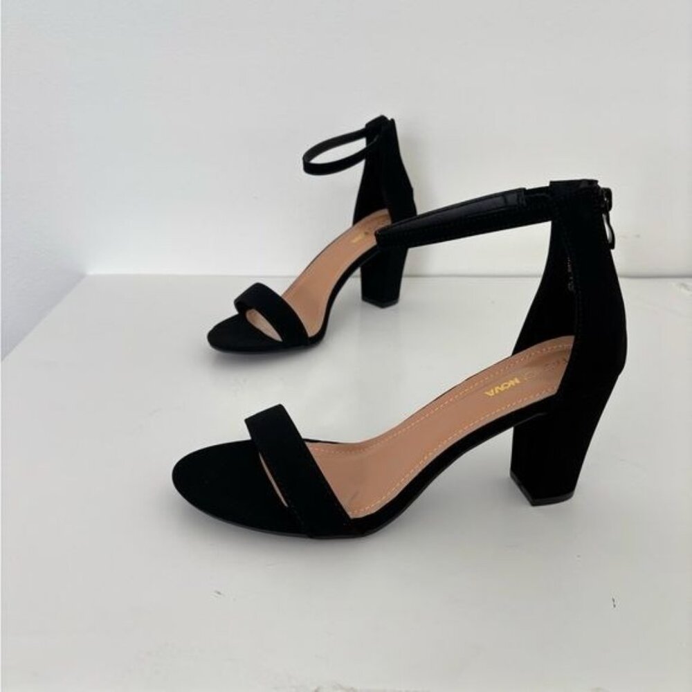 Fashion Nova Heel Hannah 10 Block Sandal Strap Zip Back Fairy Festival Coquette